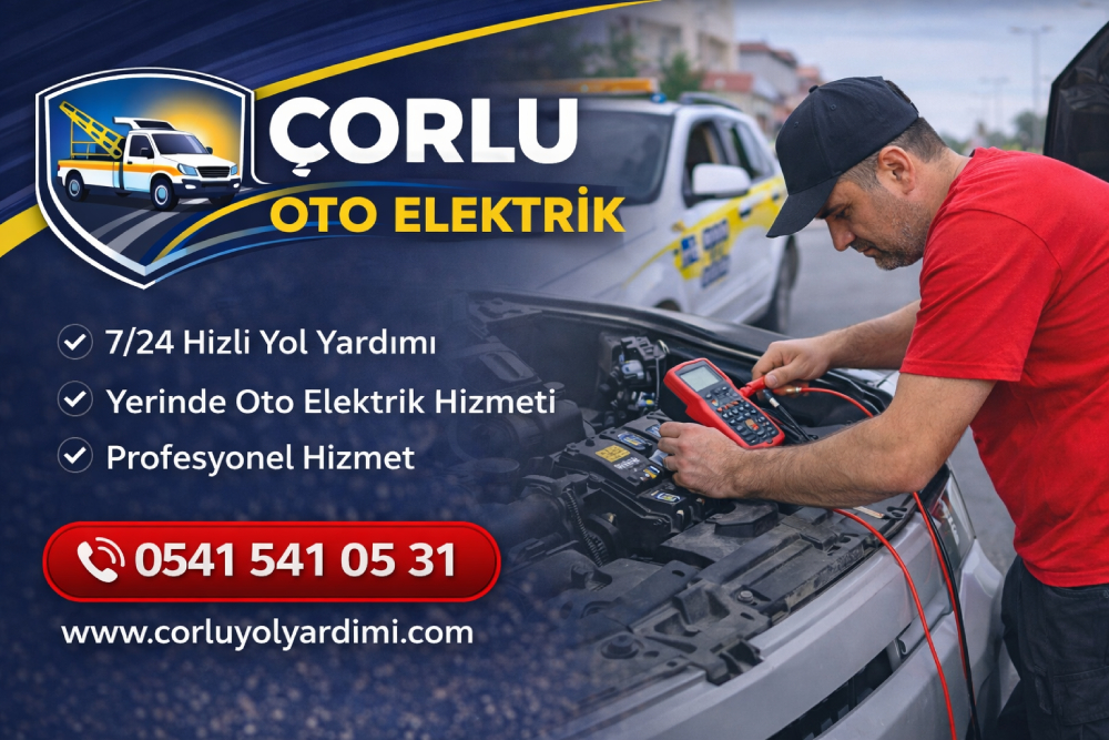 Çorlu oto elektrik hizmeti ile araçta yerinde elektrik arızası tespiti ve müdahale yapılması