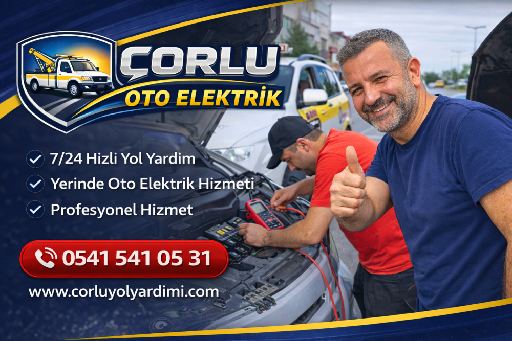 Çorlu oto elektrik hizmeti ile arızalı araca yerinde profesyonel müdahale yapılması