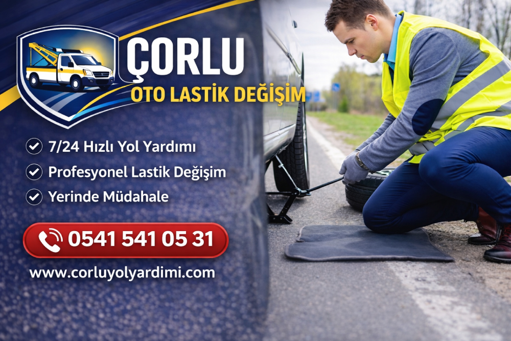 Çorlu oto lastik değişim hizmeti ile patlak lastiğe yol kenarında yerinde müdahale edilmesi