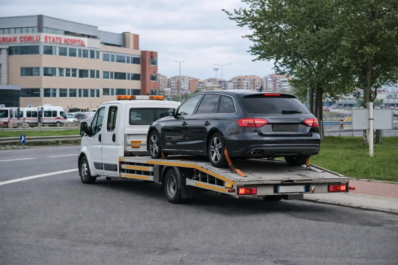 Çorlu Devlet Hastanesi yakın oto çekici Tekirdağ acil yol yardım çekici hizmeti